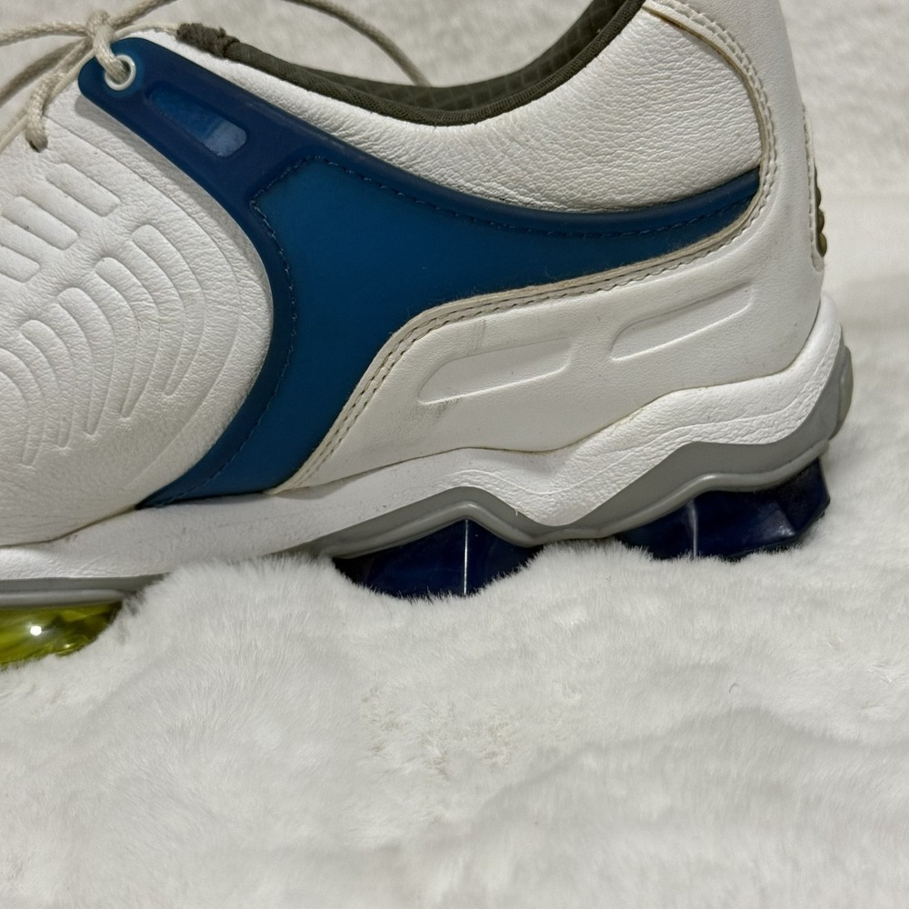 FootJoy Tour-S Golf Shoes White Blue Spiked Golf Shoes Men's Size 8.5M 55301 - Picture 8 of 12